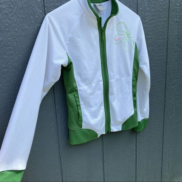 Nike Girl's Zip Up Exercise Sports Warm Up Jacket - Picture 4 of 9